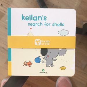 Kellan’s search for shells board book for kids